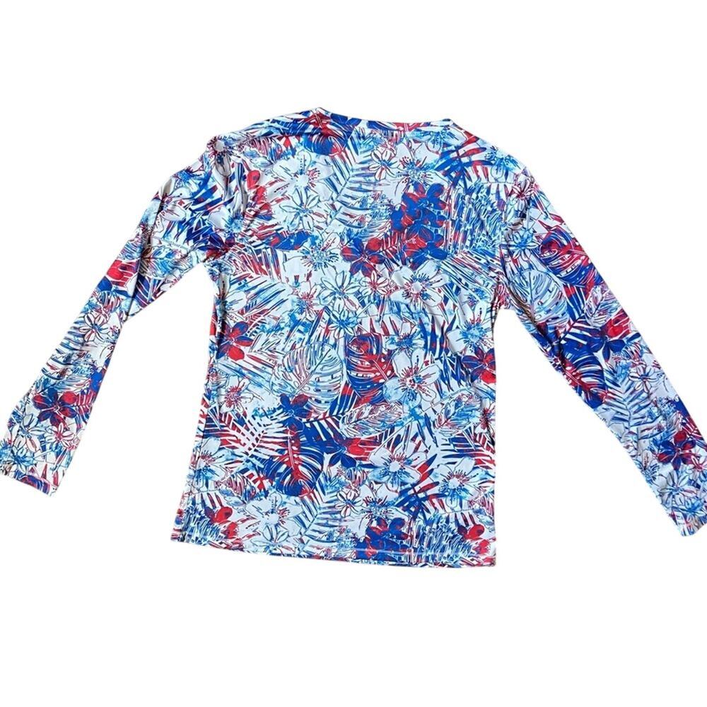 Reel Legends Red white and blue lightweight SPF long sleeve S shirt EUC - Picture 4 of 15